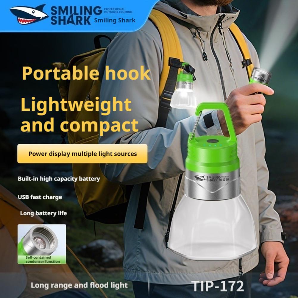 Mini LED Handheld Flashlight USB C Rechargeable Torch  Ambient Light Outdoor Camping Waterproof Tent Lamp Portable Hook Lamp