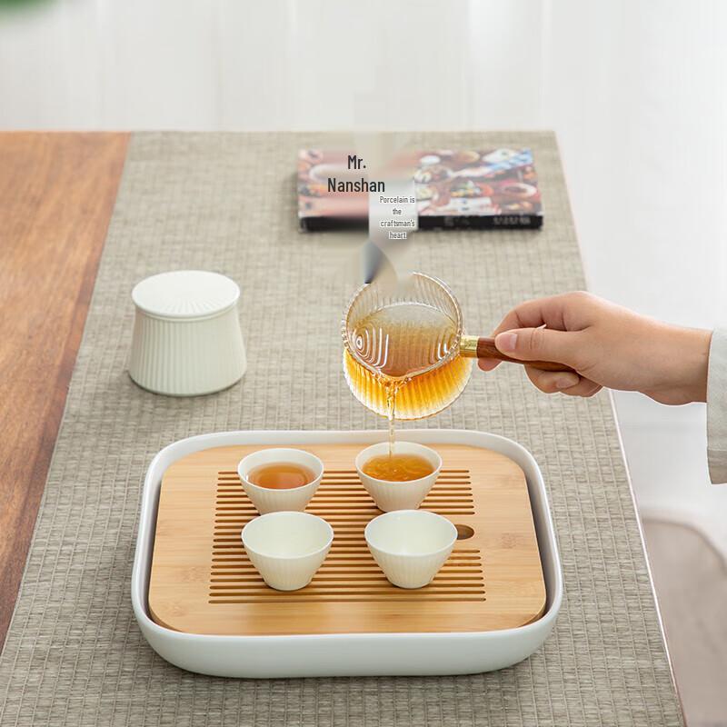 Nanshan Mr. Side Handle Glass Teapot with Ceramic Filter