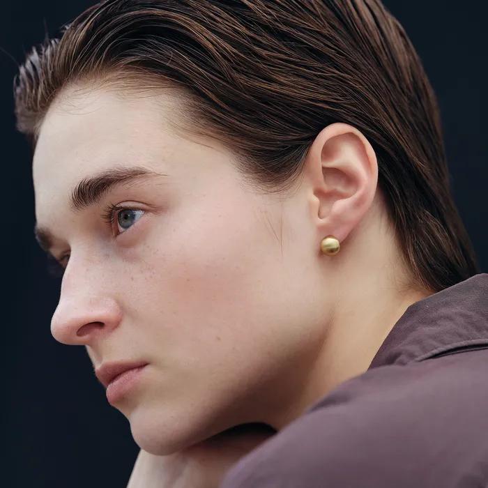 Dome Earring - Gold (glossy, matt)