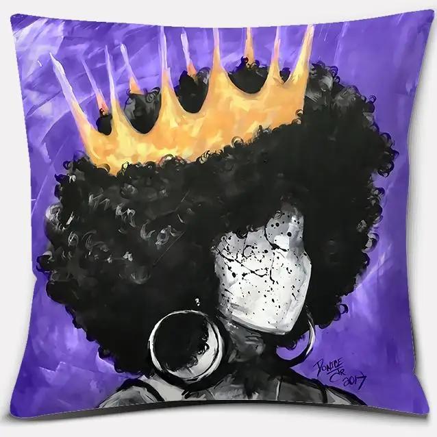 Purple Pattern Pillow Home Office Decoration  Bedroom Sofa Car Cushion Cover