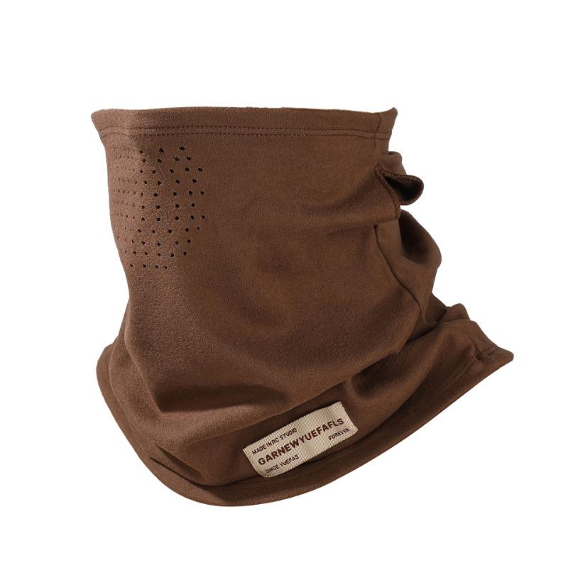

Осень и зима однослойная маска с отверстиями для дыхания для улицы, для велоспорта, для спорта, теплая, шарф, модная маска для ушей, мужская темно-коричневого