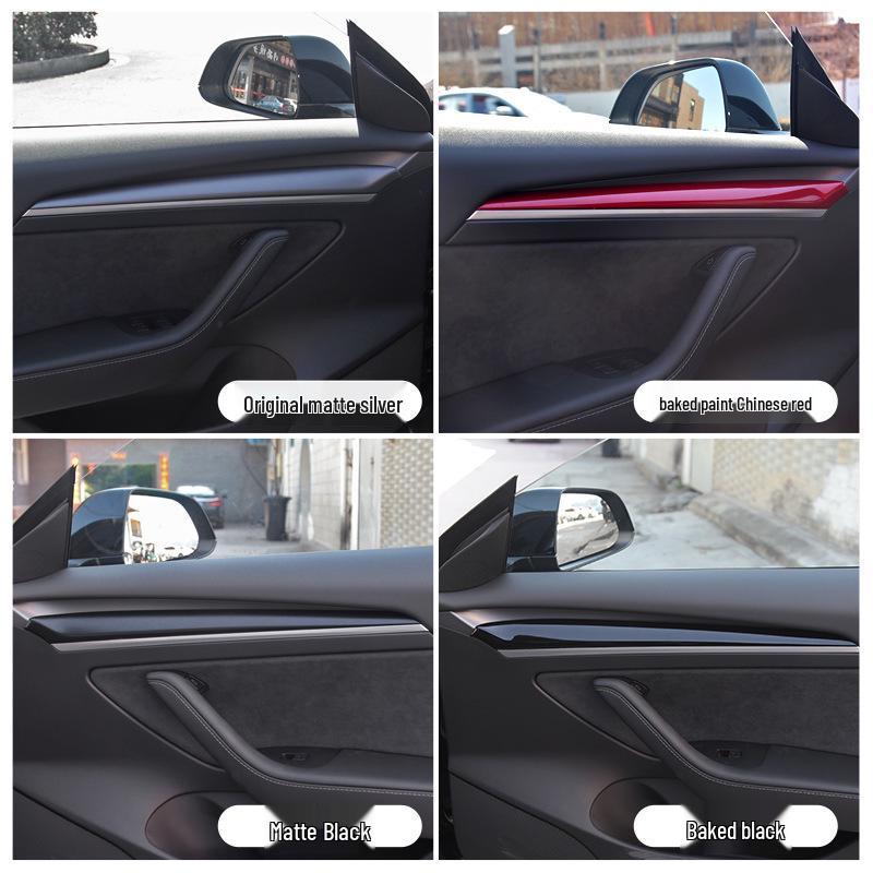 Carbon Fiber Door Trim Accessories for Tesla Model 3/Y Refresh