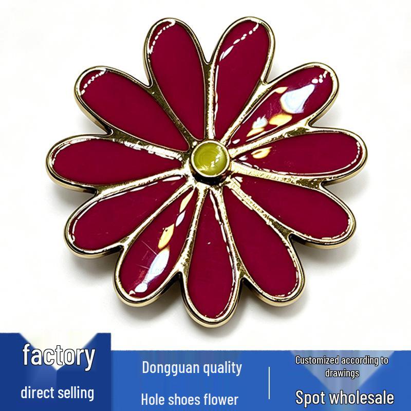Metal Flower Series Crocs Charms: Versatile, Cute Shoe Accessories & Decorations