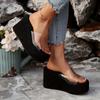 Women'S Transparent Strap Wedge Sandals