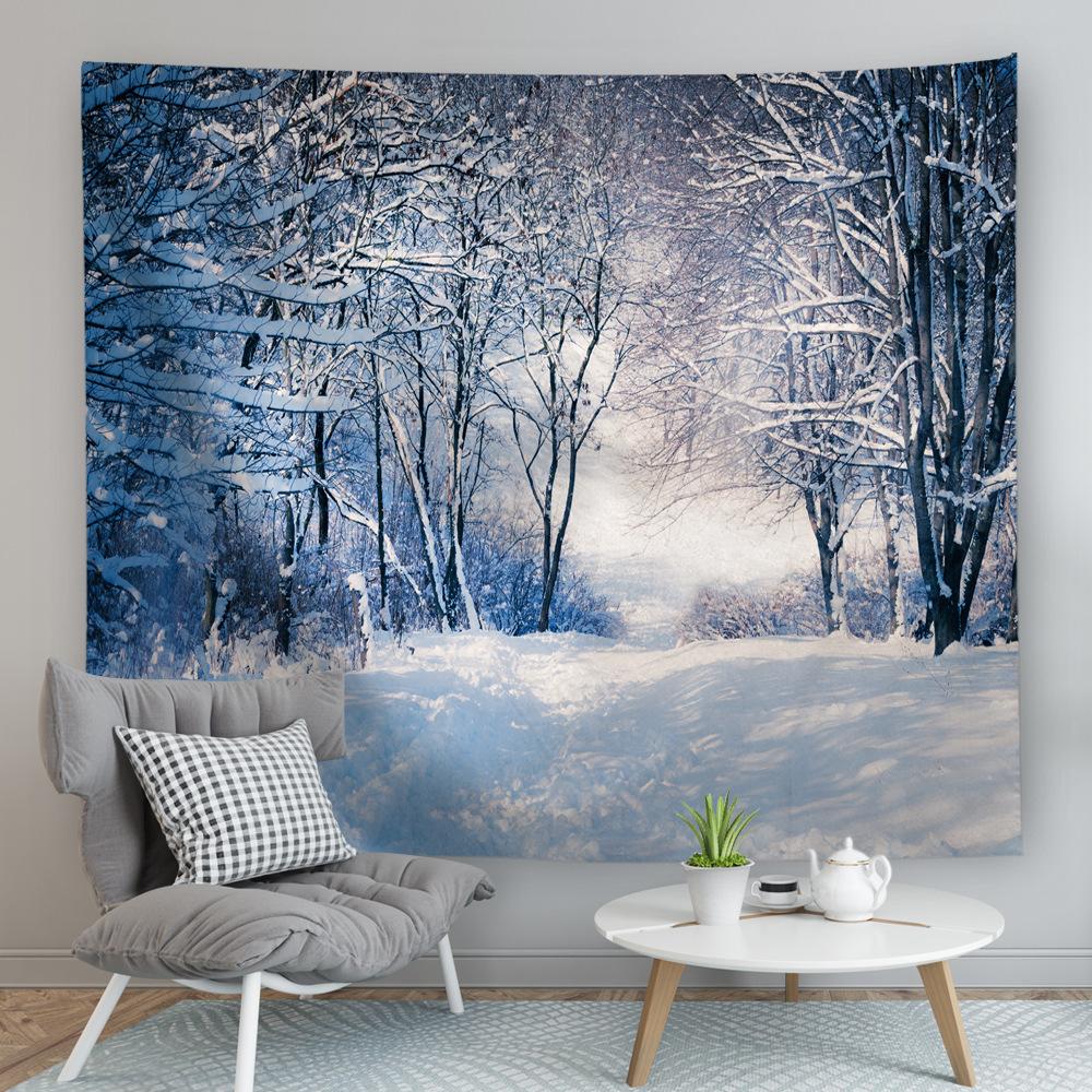 Рождественский гобелен со снежной сценой — фото 6