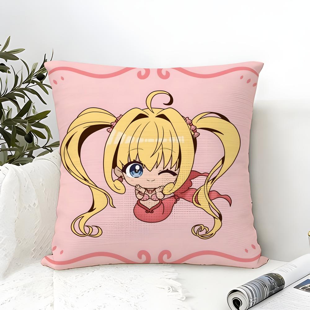 Comic Anime M-Mermaid Melody Pichi Pitch 5 Pillow Case Cotton Linen Fabric Square Zipper Pillowcase Home Decorative Living Room