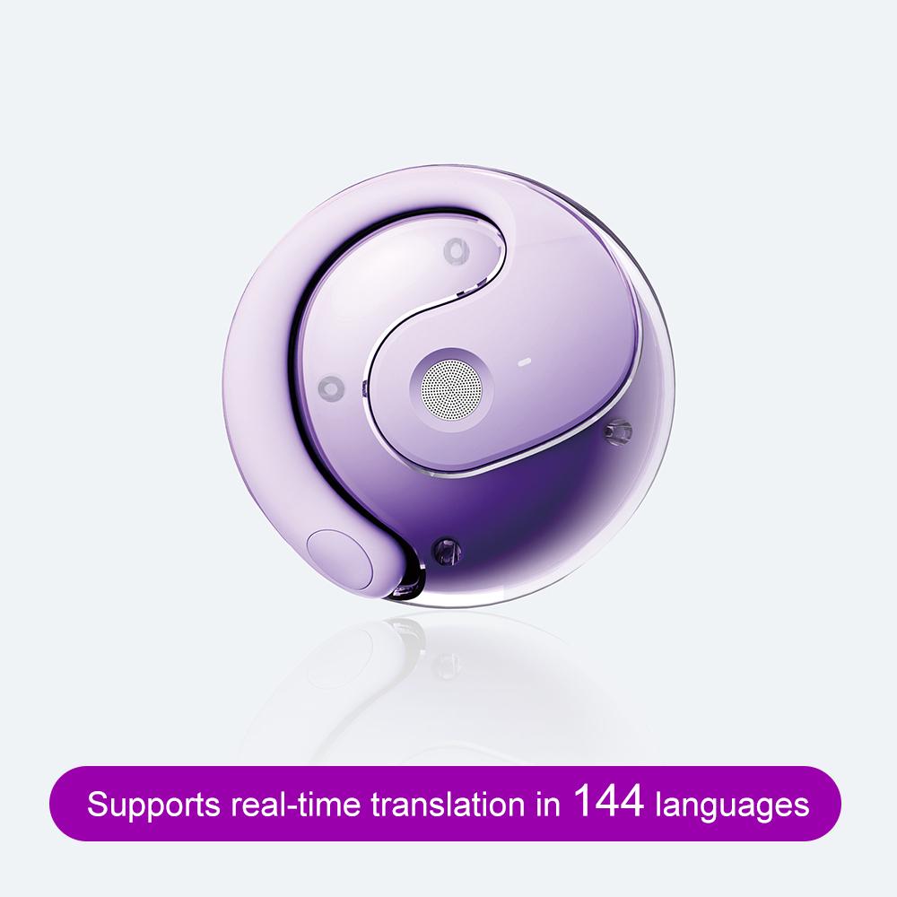 144-Language AI Translator Headphones Bluetooth 5.3 Wireless IPX7 Waterproof Real-Time Two-Way Translation for Global Business