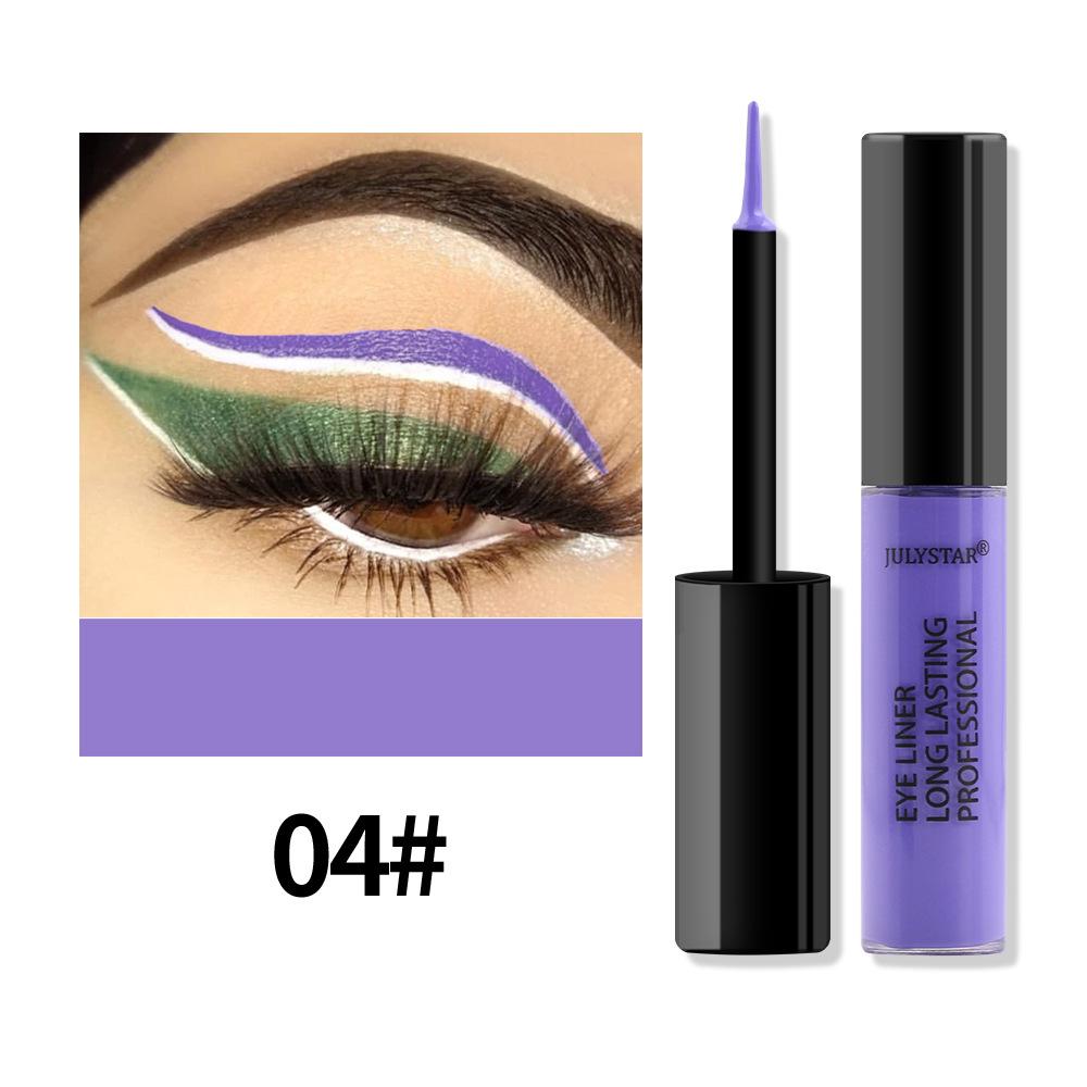 Kühler schwarzer Eyeliner Farbiges Eyeliner-Stift Wasserdichter, ölbeständiger und wischfester matter Eyeliner