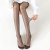 Women Transparent Silky Over Knee Socks Solid Color Sheer Thigh High Stockings