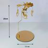 Metal Rotating Candle Holder Rotary Candlestick for Living Room Ornament Carousel