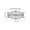 Black BATHROOM English Decorative Bathroom Sticker,Self-adhesive Removable PVC Sticker Suitable For Bathroom Decoration Stickers