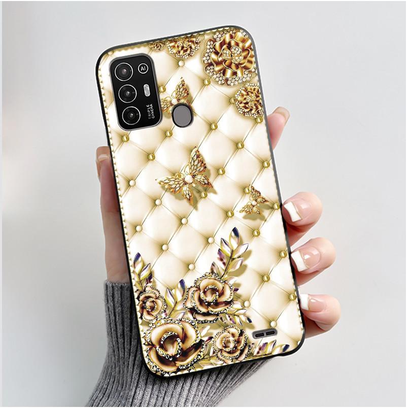 Für ZTE Blade A52 Hülle Für ZTE BladeA52 Rückabdeckung Silikon Weich Schwarz TPU Luxus Drache Niedlich Cool Jungen Mädchen Stoßfänger Handyhülle