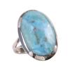 Natural Republic Larimar Gemstone 925 Sterling Silver Jewelry Ring Size 6.5 K0t80