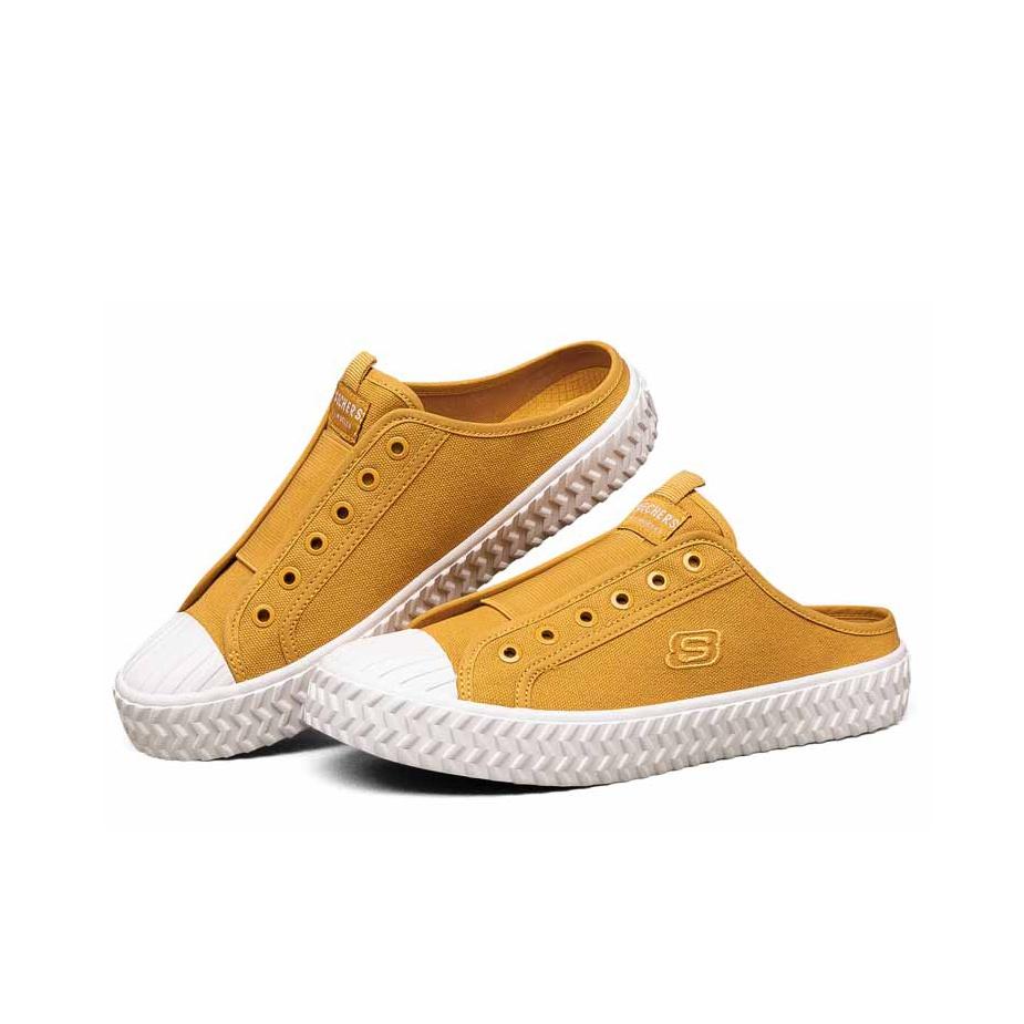 Skechers Simple Alsidige Lave Canvas Sko Dame Sneaker Klar Gul 155386-YEL