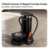 Compact Bike Foot Pump | Wide Non-Slip Pedal, Double Cylinder Pump,