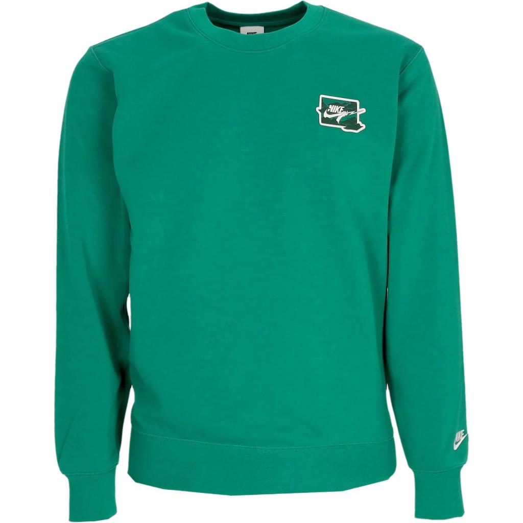 Nike Logo Pullover Crewneck Long Sleeve Sweatshirt Men Sweatshirt Green FZ0764-365