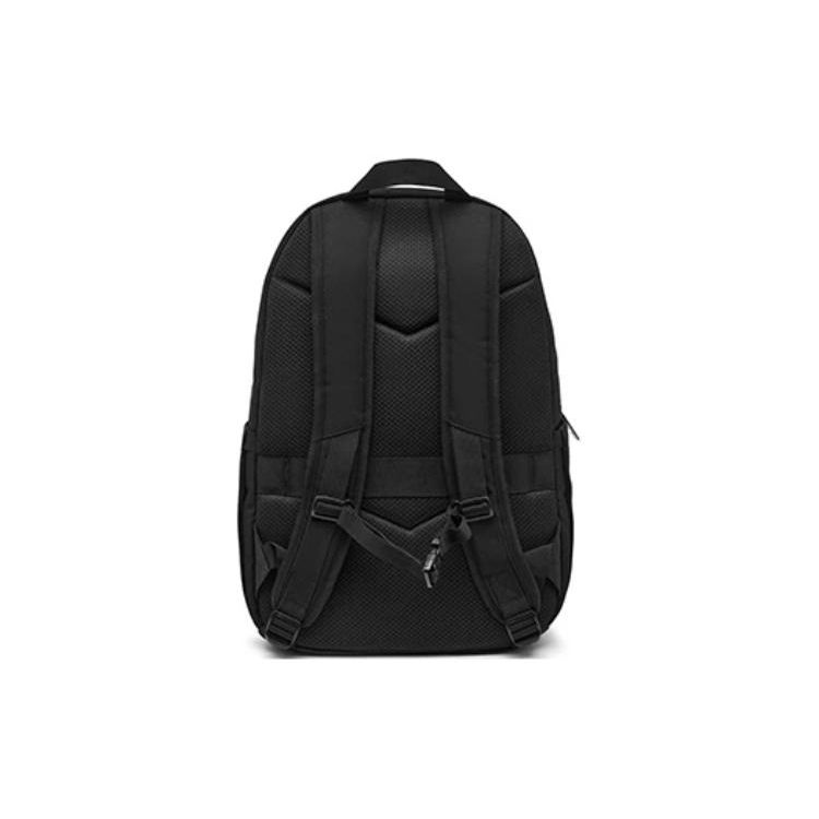 Li Ning Sports Lifestyle Series Letter Water-Resistant Eco-Friendly Large Capacity Polyester Backpack Unisex Backpack Black ABSU101-1