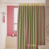 Dopamine Colorful Striped Thicken Shower Curtain Waterproof Anti-Mold Bathroom Curtain Partition Hanging Perforating Panel