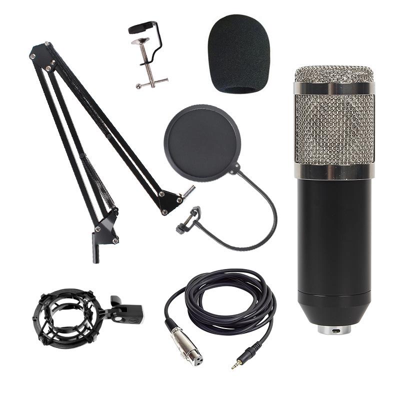 BM800 Condenser Microphone Set: Large Diaphragm, Streaming Stand, and Recording Equipment