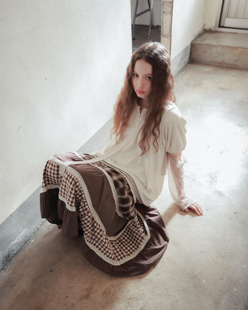 FAZED Back Ribbon Flare Top_Ivory
