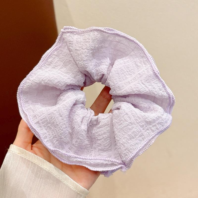 Oversized Lace Large Intestine Hair Ring Women's New High-end Sense Super Fairy Headline Elegant Low-tail Hair Rope Headwear