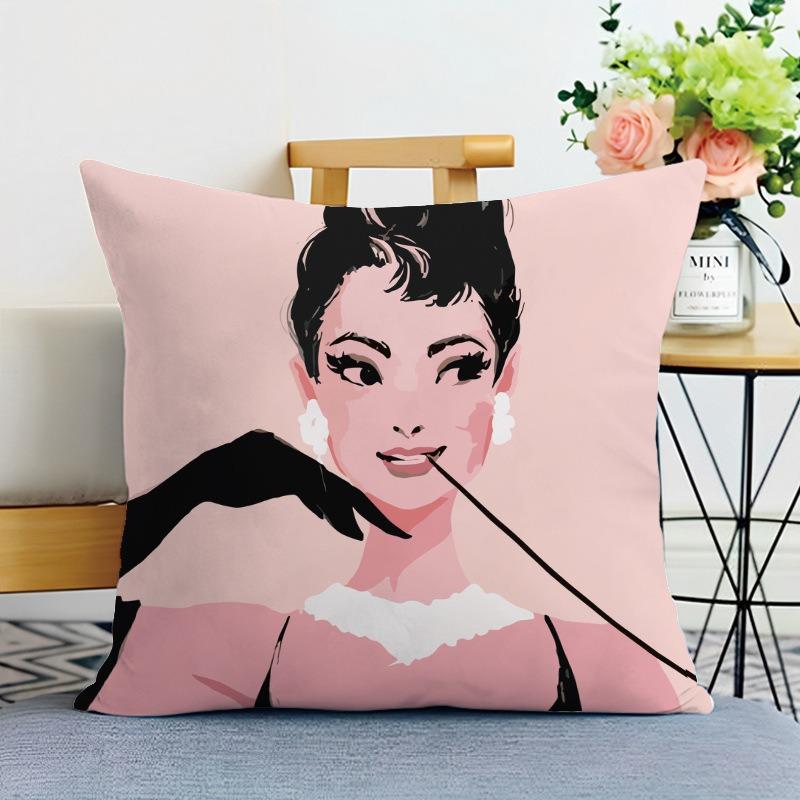 

Декоративная наволочка с розовым девчачьим принтом для спальни, гостиной, квадратная подушка, наволочка 40x40cm