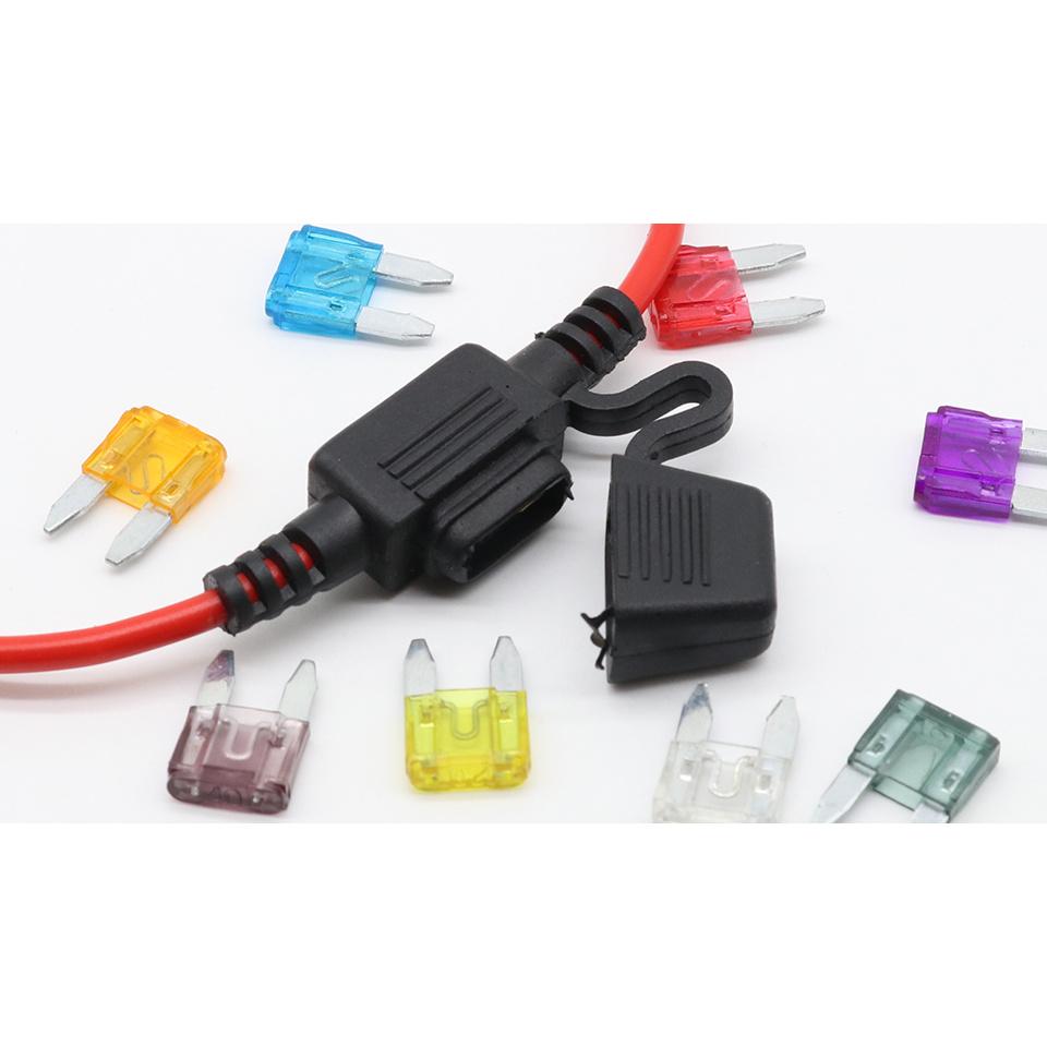 1pcs waterproof auto inline Mini In-Line Fuse Holder + 1pcs Fuse Inserts Fuse Holders1