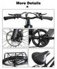 HEDATX TX1 26" Electric Bike for Adults, 350W Motor, 48V Samsung Lithium Battery, 7-Speed Shimano, LCD Display, City Commuter E-Bike