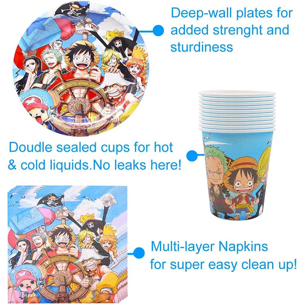 51pcs One Piece Tableware Set Includes Plates Cups Napkins Tablecloth
