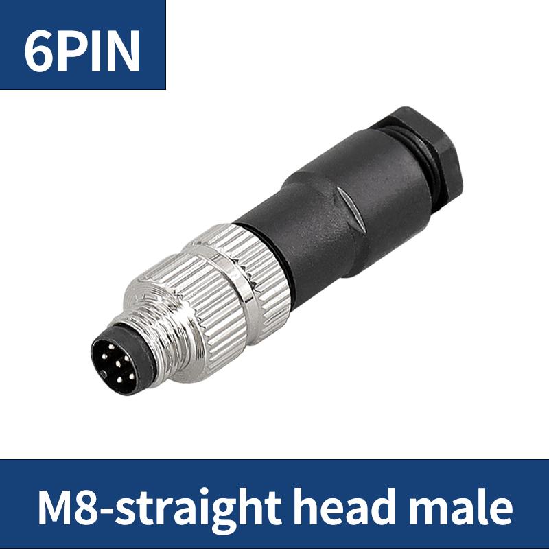 KRE 3/4/5/6/8 Pin Male Female Straight Aviation Plug Socket Sensor Cable M8 Waterproof Connectors