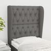 VidaXL Headboard with Ears Dark Grey 83x23x118-128 Cm Fabric3118267