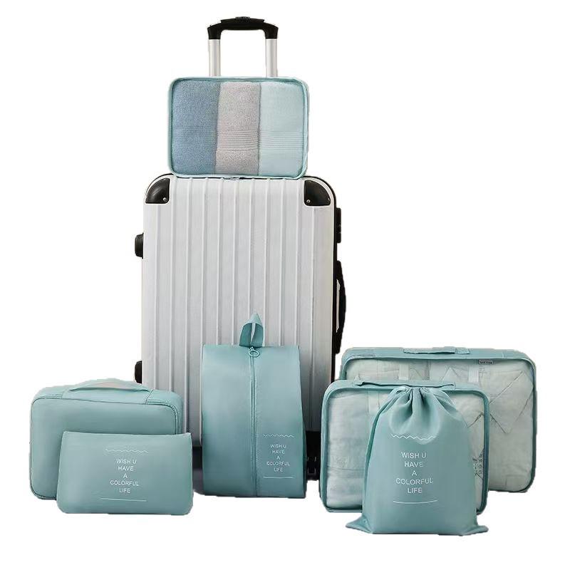 7-Piece Travel Organizer Set for Clothes, Underwear, Shoes, and Accessories