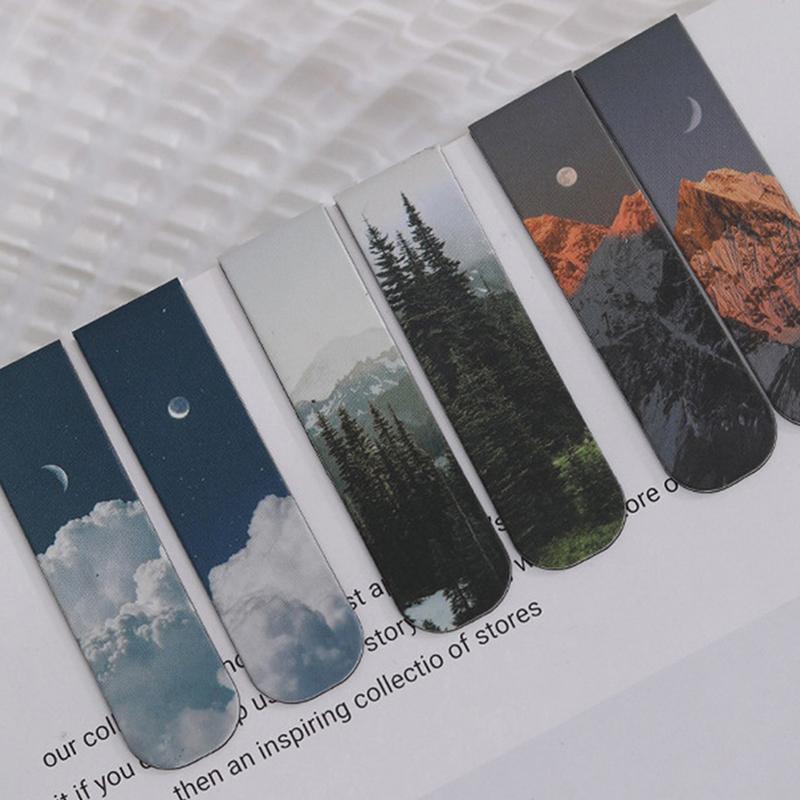 2 szt./opak. Zakładka magnetyczna Piękna sceneria Chmury Prosty literacki wzór Zakładka Narzędzie do czytania Artykuły szkolne i biurowe