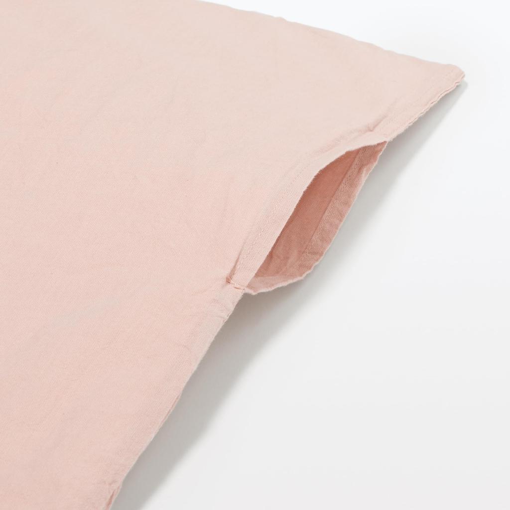 MUJI Washed Comforter 84095634 Cover, Small, Pink,