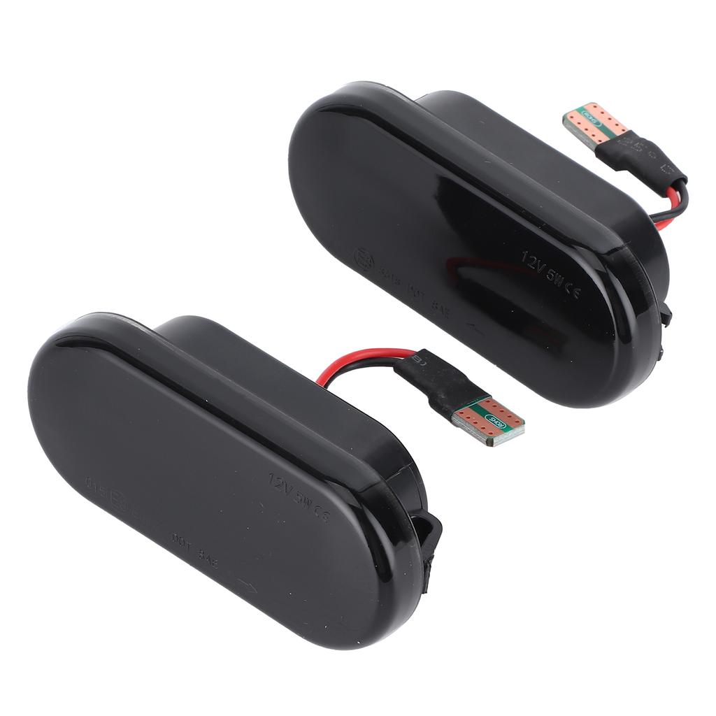 2Pcs LED Side Marker Lights Fender Turn Indicator Lamp Car Modification Smoked