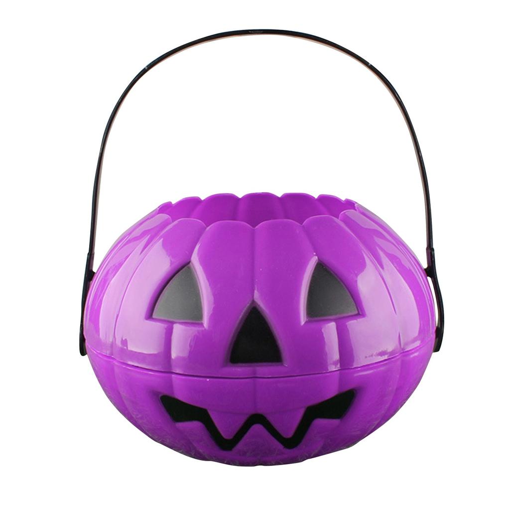 Halloween Pumpkin Bucket for Candy Snack Gift Holder Portable Boxes Kids Trick or Treat Packaging Halloween Decoration 2025