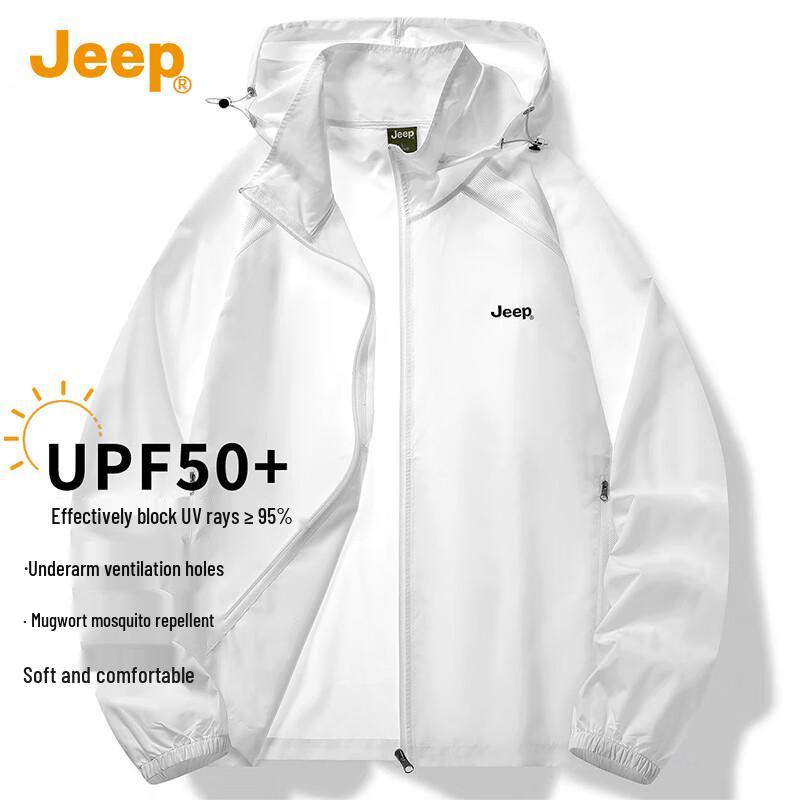 Jeep Men s Artemisia Anti-Mosquito UPF50+ Hooded Sun Protection Jacket L