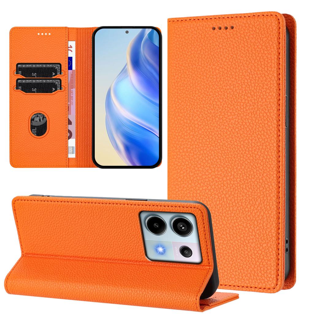 Pentru Xiaomi Poco X6 5G/Xiaomi Redmi Note 13 Pro 5G Husă Portofel Blocare RFID Textură Litchi Piele Husă Mobil