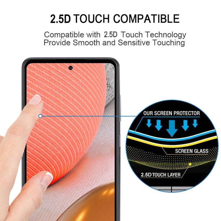 For Samsung Galaxy A72 5G / 4G Full Glue Full Screen Tempered Glass Film