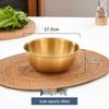 Gold Round Stainless Steel Mixing Bowl for Salad, Baking, and Egg Beating