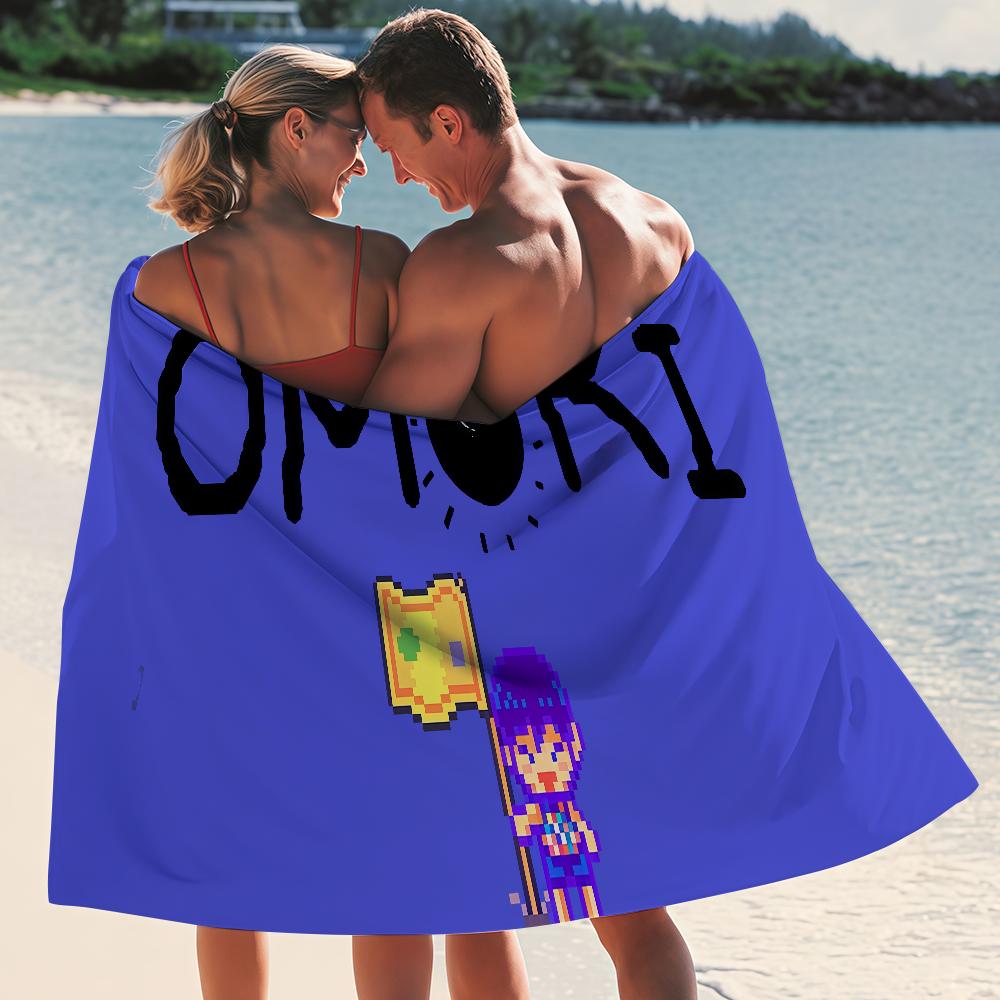 Game OMORI Towel Beach Towels Yoga Gym Lightweight Portable For Swimming Shower Travel Sports Accessories Sandproof