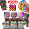 Schylling Nee Doh Cubo Arco-Íris Macio Squishy Brinquedo de Dedo Alívio de Estresse na Ponta dos Dedos Surpresa Caixa Surpresa Sensorial Relaxante Presente