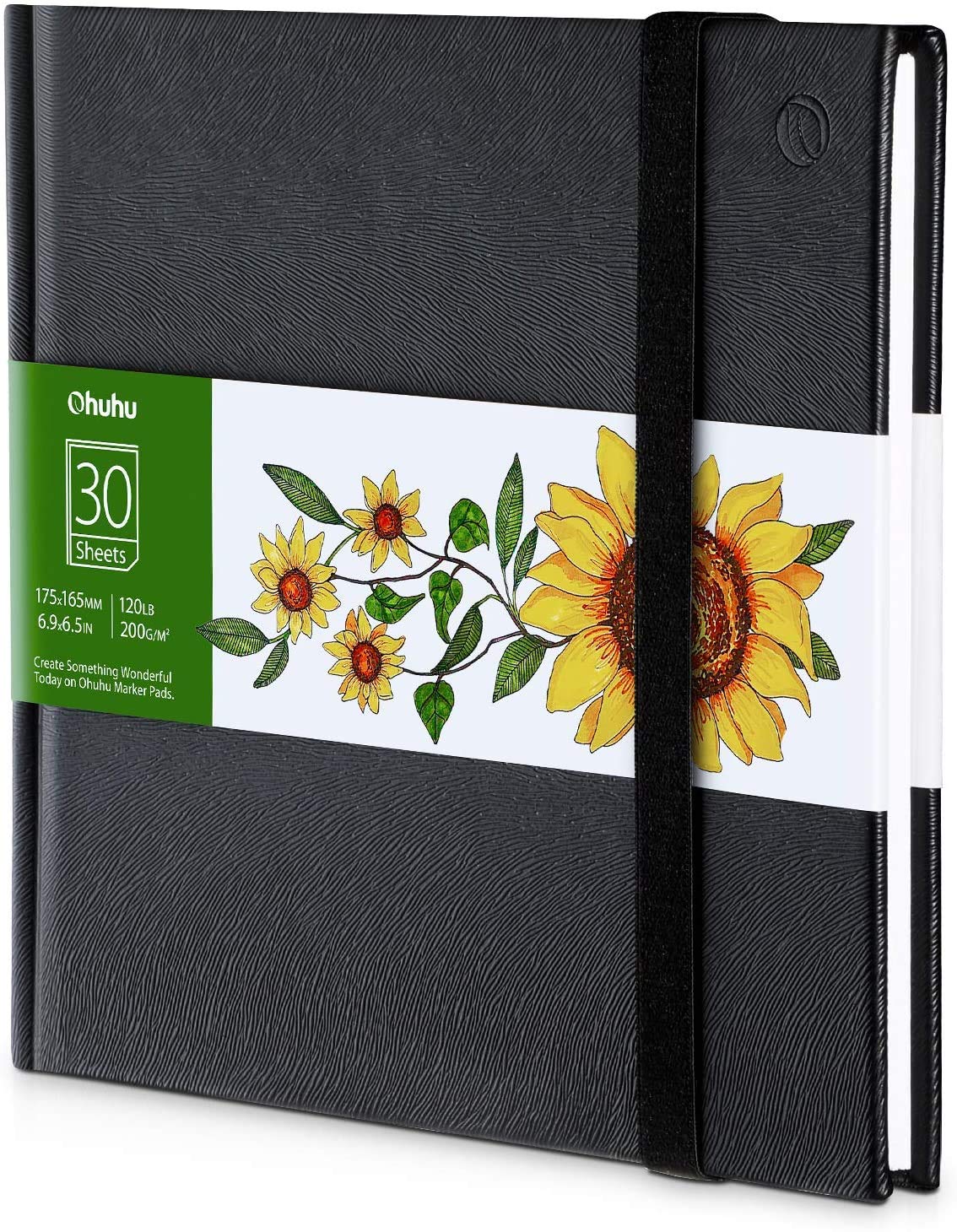 

Ohuhu Sketchbook 200gsm Thick Paper Mini Size 175mm×165mm Perforated Suitable for Colored Pencils Water-based Markers Alcohol Markers Illustration