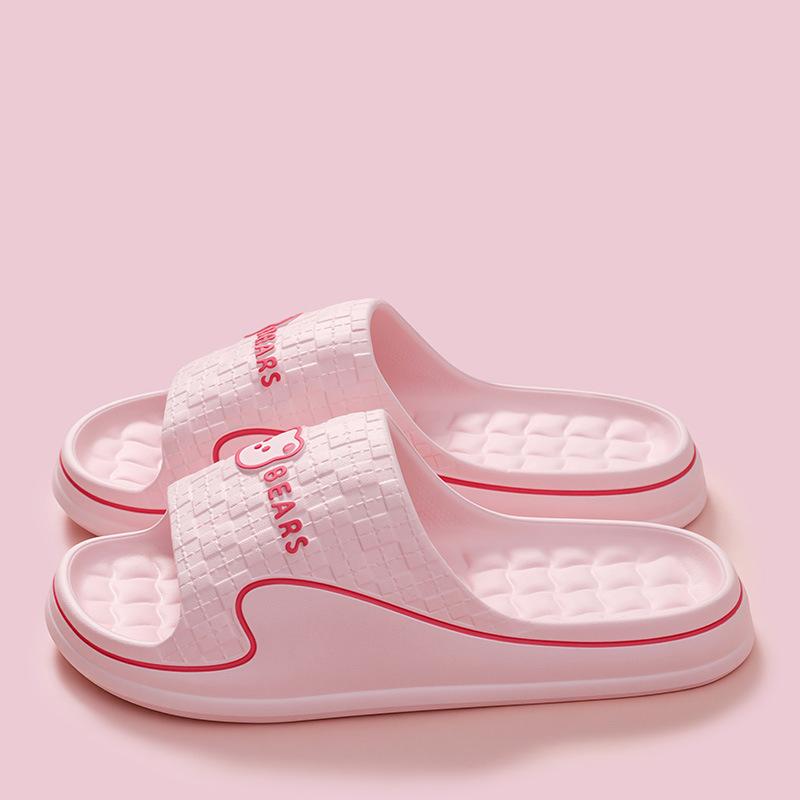 Summer Slide Slippers Women Men New Anti-Slip Bathroom Home Slippers Indoor House Shoes Shower Sandals