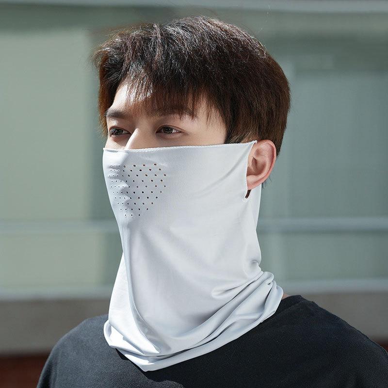 Unisex Uv Protection Outdoor Neck Wrap Cover Sports Sun Proof Bib Ice Silk Mask Face Cover Neck Wrap Cover Sunscreen Face Scarf