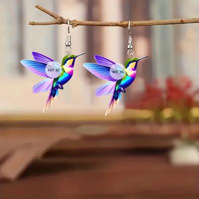 Modische und farbenfrohe Ohrringe im Kolibri-Design