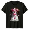 Dog Heart Sunglasses Bubble Gum Animals Dogs Valentines Men Womens Graphic Tee