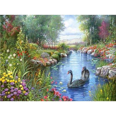 Peinture diamant thème dessin animé, broderie complète 5D, mosaïque de paysage, point de croix, décoration d'intérieur, faite à la main, à faire soi-même