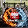 Custom Text Printed Rug Poland Football Non Slip Floor Carpet For Home Room Decor