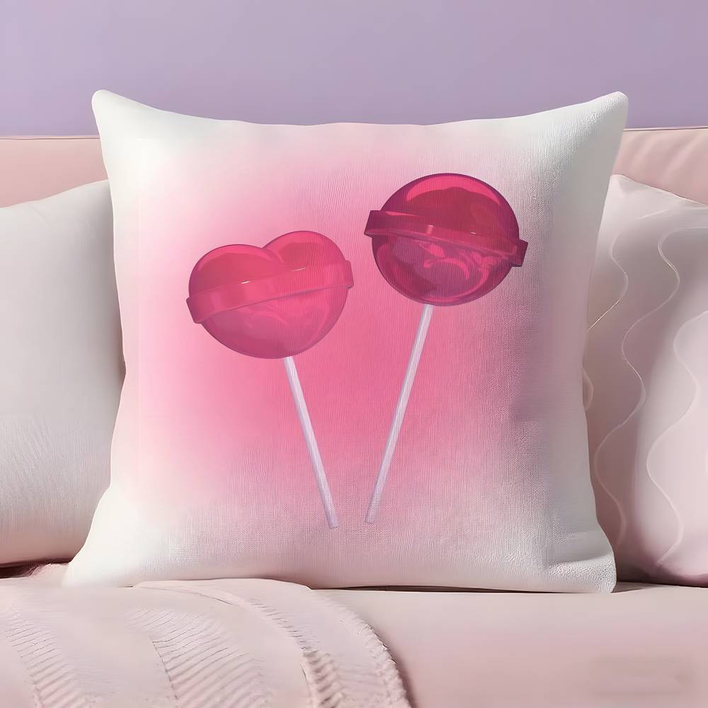 sweet pink candy Pillow Case  Ultra Soft Skin Friendly Fabric Cloud Like Comfort & Concealed Zipper